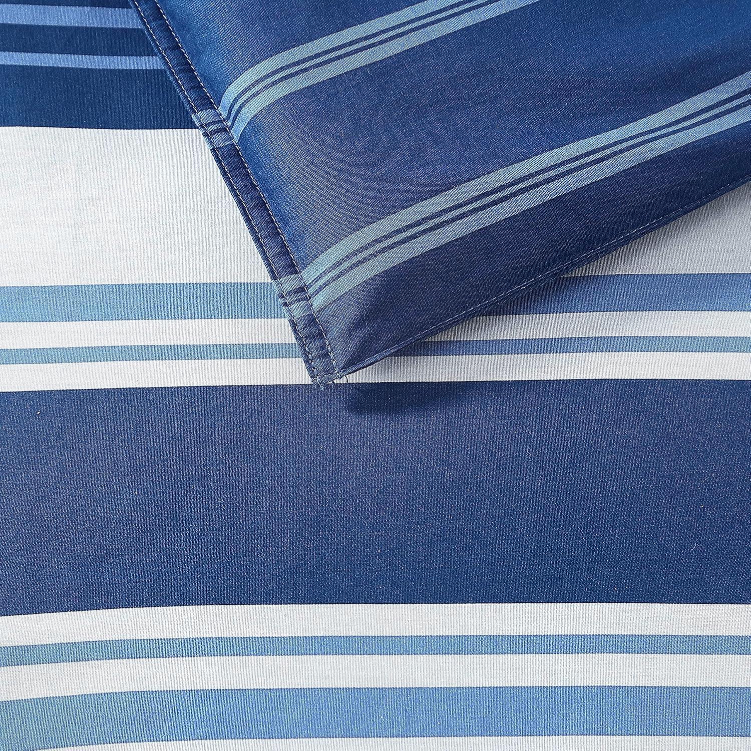 imageNautica  TwinTwin XL Comforter Set Reversible Cotton Bedding with Matching Sham Medium Weight for Year Round Use Dorm Essentials OekoTex Certified Lakeview BlueQueen