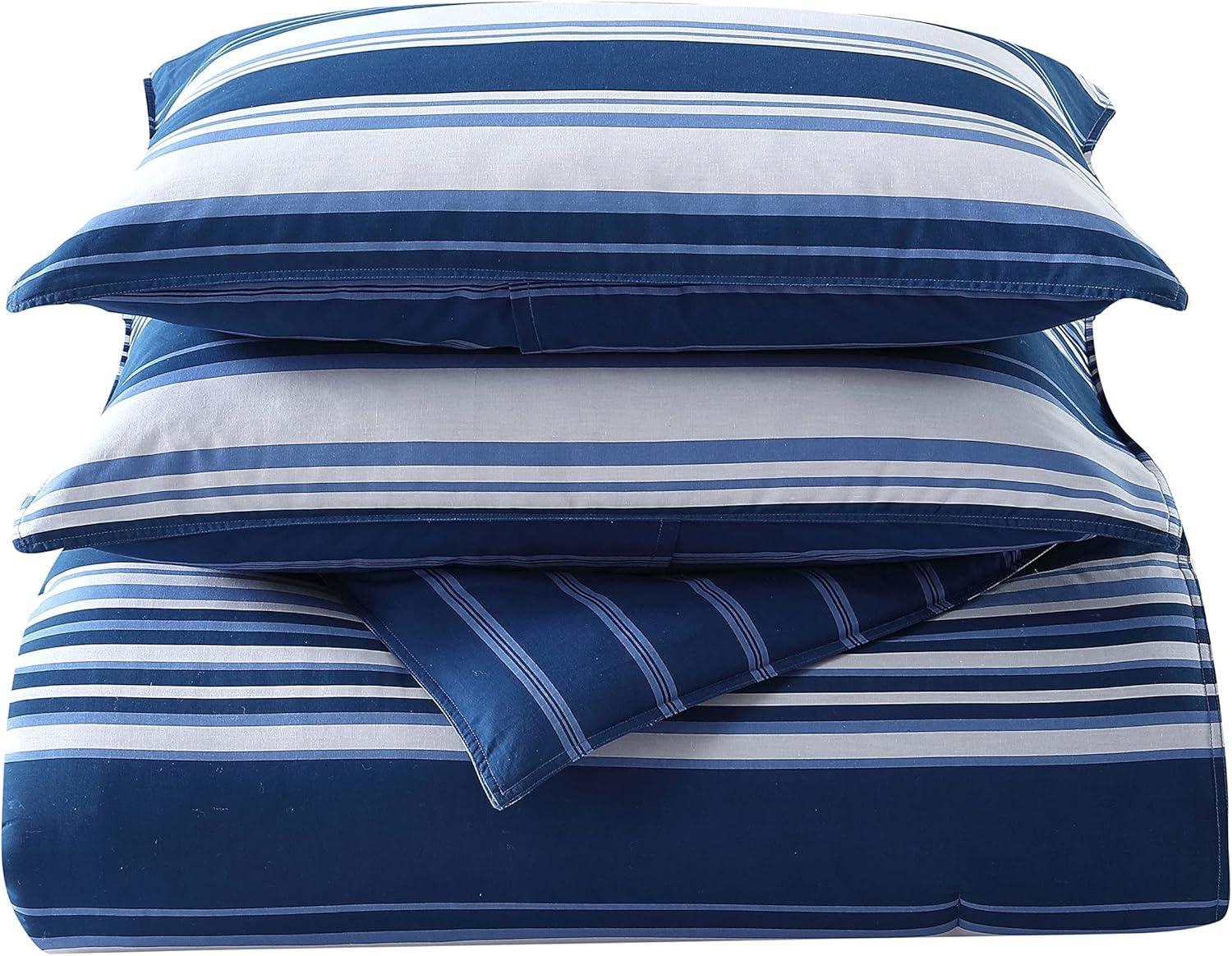 imageNautica  TwinTwin XL Comforter Set Reversible Cotton Bedding with Matching Sham Medium Weight for Year Round Use Dorm Essentials OekoTex Certified Lakeview BlueKing