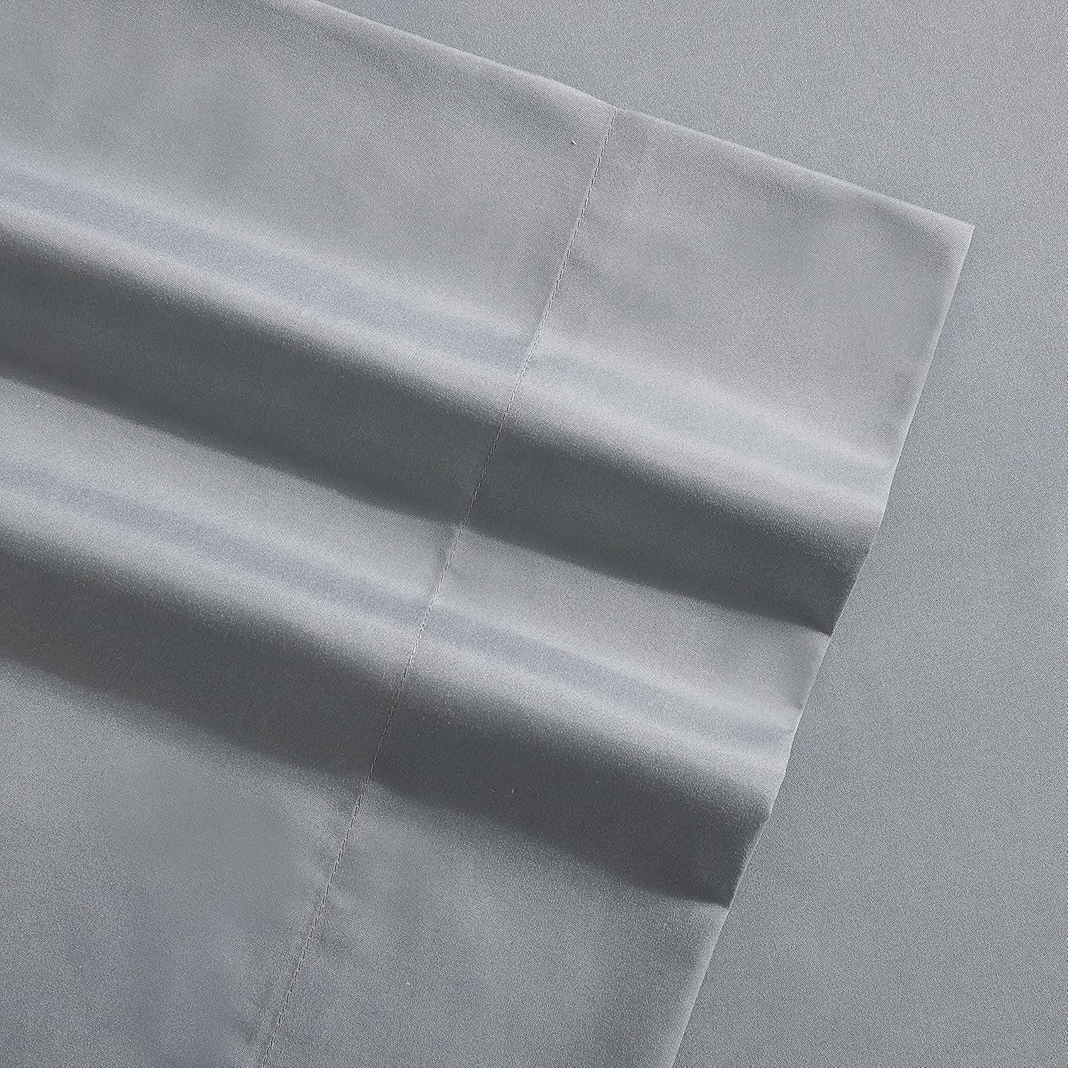 imageNautica  TwinTwin XL Sheet Set Deep Pocket Fitted Sheet and Pillowcase Set Double Layer Elastic Ideal Dorm Essentials Avery Stripe Navy TwinTwin XLSolid Grey