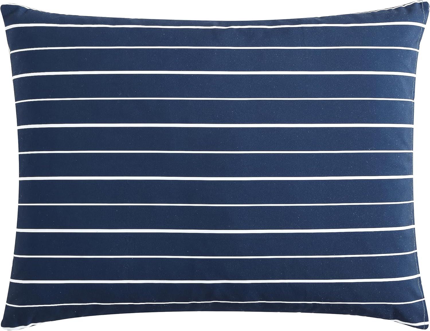 imageNautica Queen Comforter Set Cotton Reversible Bedding Set All Season Home Dcor Longdale Solid Grey QueenLongdale Stripe Navy