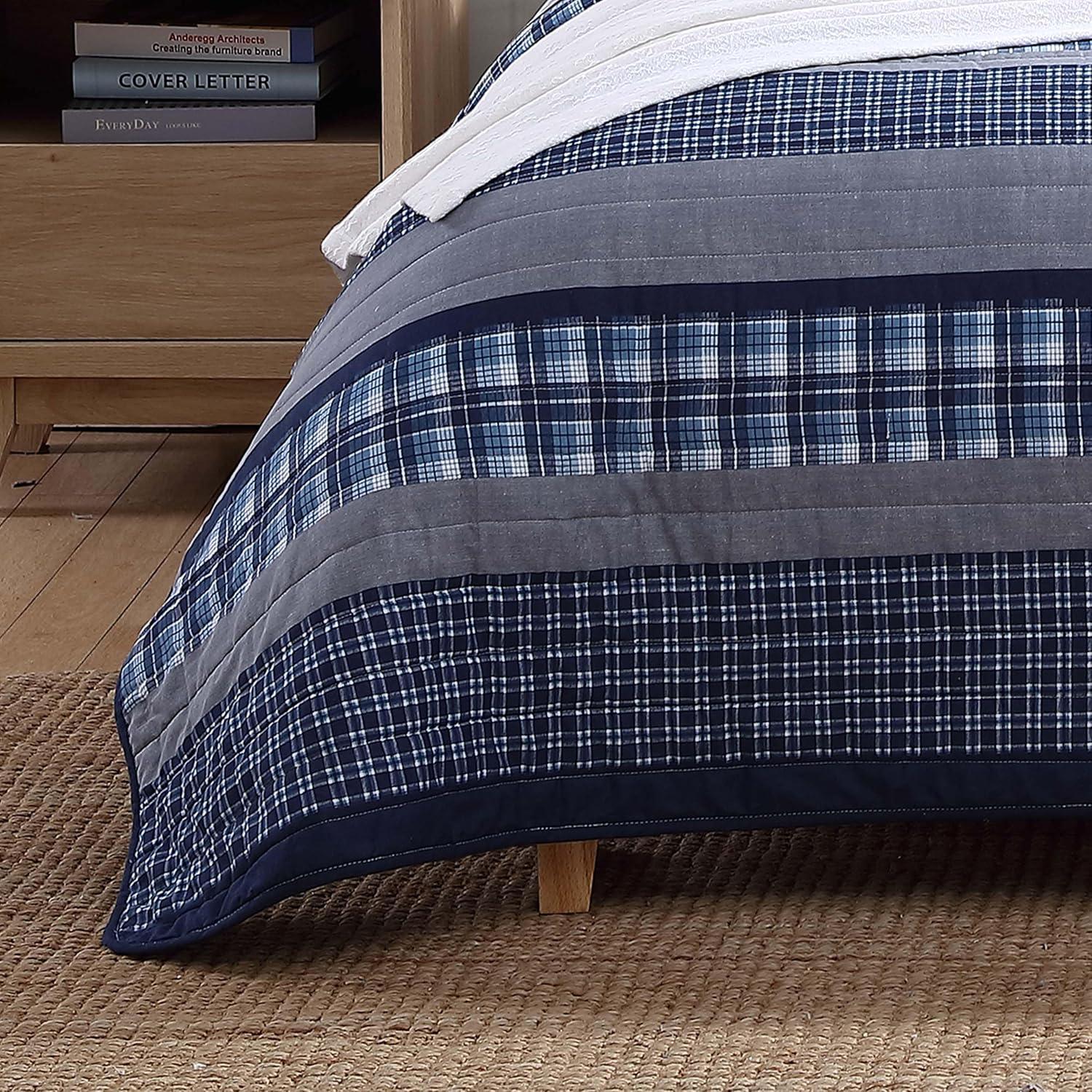 imageNautica Twin Quilt Set Cotton Reversible Bedding Set Addison Blue TwinAddison Blue