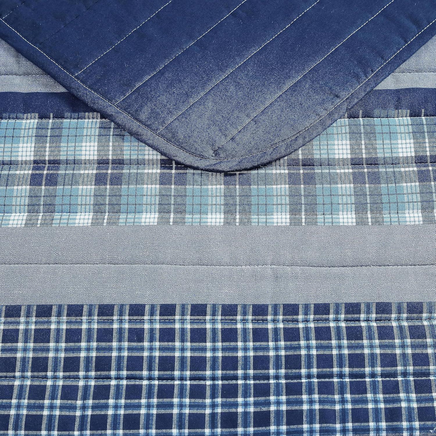 imageNautica Twin Quilt Set Cotton Reversible Bedding Set Addison Blue TwinAddison Blue