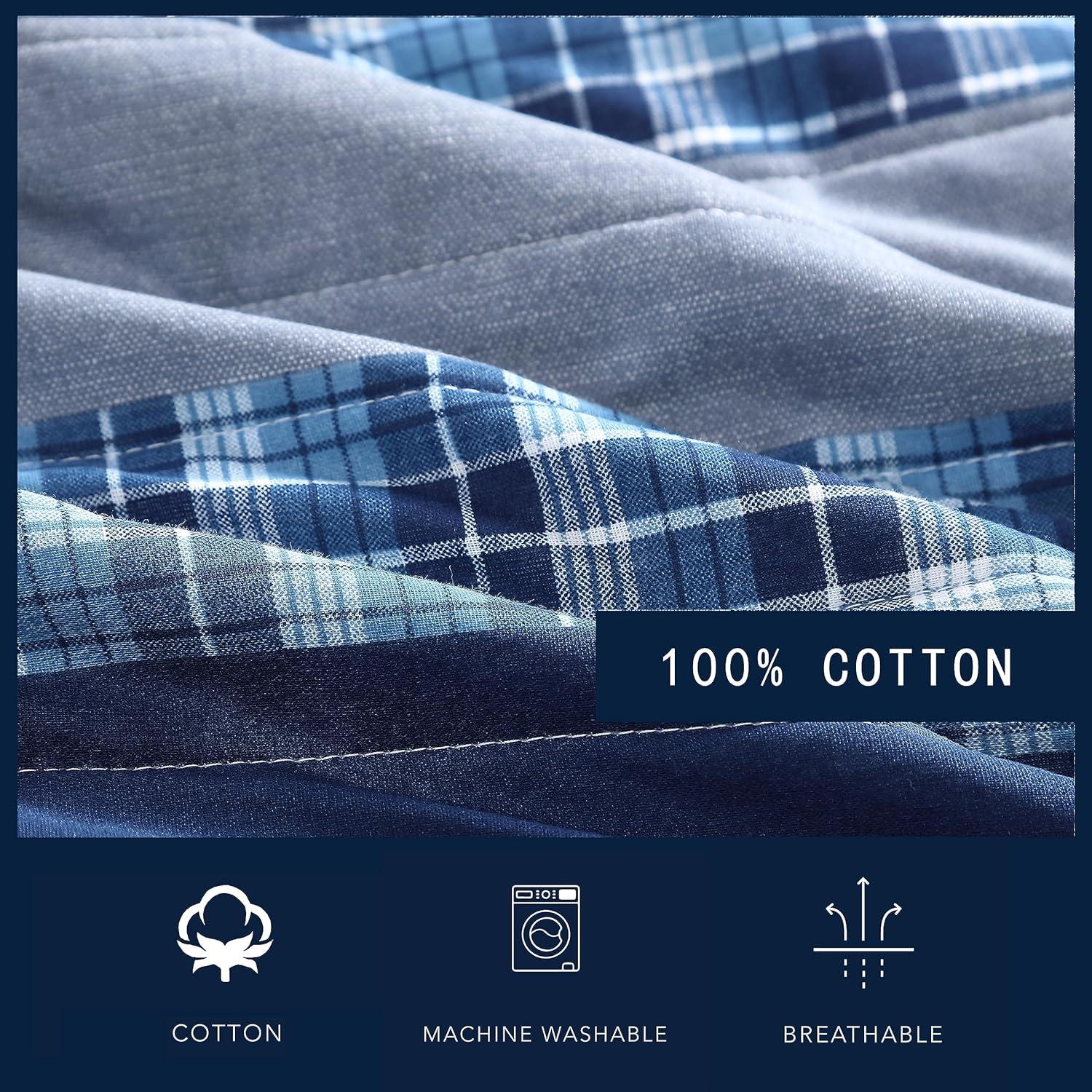 imageNautica Twin Quilt Set Cotton Reversible Bedding Set Addison Blue TwinAddison Blue