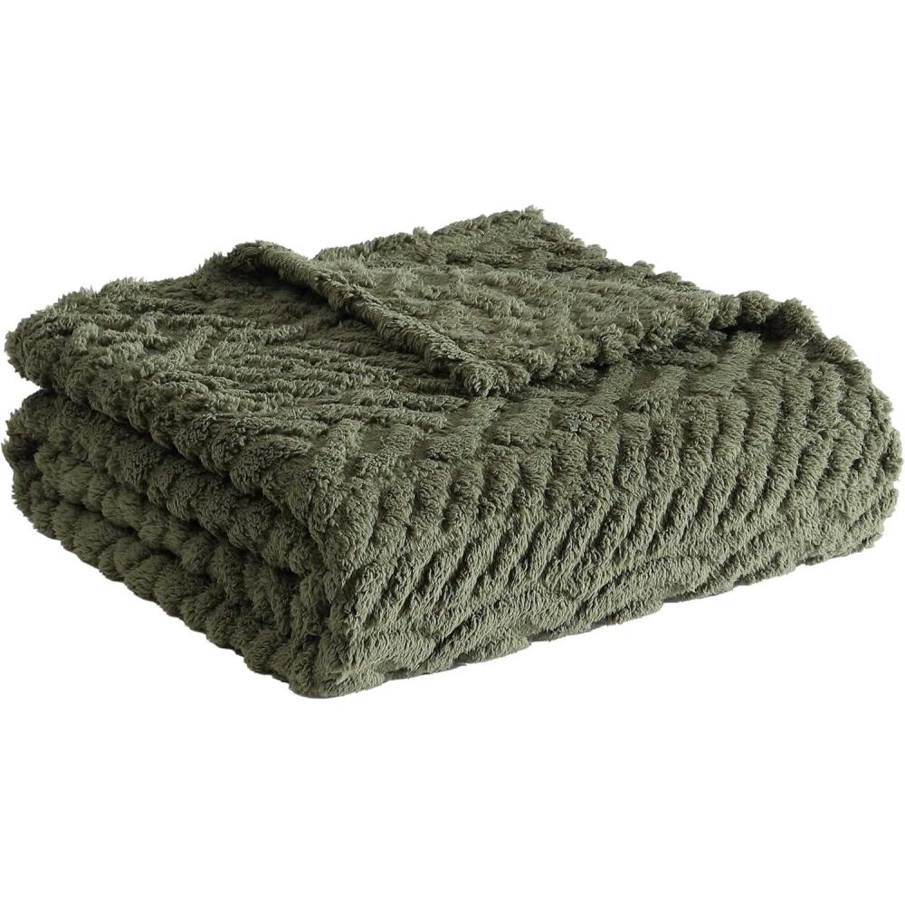 imageNautica  Throw Blanket Ultra Soft Plush Sherpa Bedding Warm ampamp Cozy Home Decor for Bed or Couch Dorm Room Essentials Saltmarsh Grey 50quot x 60quotDeclan Green