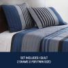 imageNautica  Queen Quilt Set Reversible Cotton Bedding with Matching Shams Mediterranean Inspired Home Decor for All Seasons Fairwater Blue QueenRendon Charcoal