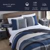 imageNautica  Queen Quilt Set Reversible Cotton Bedding with Matching Shams Mediterranean Inspired Home Decor for All Seasons Fairwater Blue QueenRendon Charcoal