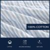 imageNautica  Queen Quilt Set Reversible Cotton Bedding with Matching Shams Modern Home Decor for All Seasons Dover Beige QueenColeridge Stripe Light Blue