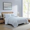imageNautica  Queen Quilt Set Reversible Cotton Bedding with Matching Shams Modern Home Decor for All Seasons Dover Beige QueenColeridge Stripe Light Blue
