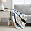 imageNautica  Throw Blanket Super Soft ampamp Cozy Fleece Bedding Dorm Room Essentials Awning Stripe Grey 50quot x 60quotAwning Stripe NavyWhite