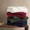 imageNautica  Throw Blanket Ultra Soft Plush Sherpa Bedding Warm ampamp Cozy Home Decor for Bed or Couch Dorm Room Essentials Saltmarsh Grey 50quot x 60quotDeclan Green