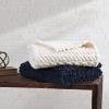imageNautica  Throw Blanket Ultra Soft Plush Sherpa Bedding Warm ampamp Cozy Home Decor for Bed or Couch Dorm Room Essentials Saltmarsh Grey 50quot x 60quotDeclan Navy