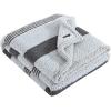 imageNautica  Throw Blanket Ultra Soft Plush Sherpa Bedding Warm ampamp Cozy Home Decor for Bed or Couch Dorm Room Essentials Saltmarsh Grey 50quot x 60quotSaltmarsh Grey