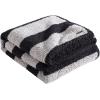 imageNautica  Throw Blanket Ultra Soft Plush Sherpa Bedding Warm ampamp Cozy Home Decor for Bed or Couch Dorm Room Essentials Saltmarsh Grey 50quot x 60quotLawndale BlackGrey
