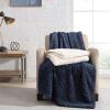 imageNautica  Throw Blanket Ultra Soft Plush Sherpa Bedding Warm ampamp Cozy Home Decor for Bed or Couch Dorm Room Essentials Saltmarsh Grey 50quot x 60quotDeclan Navy