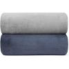 imageNautica  Twin Blanket Soft Plush Fleece Bedding Ideal for Bed or Couch Dorm Essentials OekoTex Certified Solid RedSolid Grey
