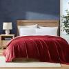 imageNautica  Twin Blanket Soft Plush Fleece Bedding Ideal for Bed or Couch Dorm Essentials OekoTex Certified Solid RedSolid Red