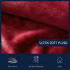 imageNautica  Twin Blanket Soft Plush Fleece Bedding Ideal for Bed or Couch Dorm Essentials OekoTex Certified Solid RedSolid Red