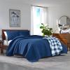 imageNautica  Twin Blanket Soft Plush Fleece Bedding Ideal for Bed or Couch Dorm Essentials OekoTex Certified Winter Tattersall RedNorthsail Plaid Blue