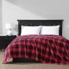 imageNautica  Twin Blanket Soft Plush Fleece Bedding Ideal for Bed or Couch Dorm Essentials OekoTex Certified Winter Tattersall RedWinter Tattersall Red