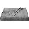 imageNautica  Twin Blanket Woven Textured Cotton Bedding Ideal for Bed or Couch Dorm Essentials OekoTex Certified Rope Stripe WhiteGrey