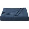 imageNautica  Twin Blanket Woven Textured Cotton Bedding Ideal for Bed or Couch Dorm Essentials OekoTex Certified Rope Stripe WhiteNavy