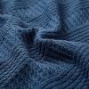 imageNautica  Twin Blanket Woven Textured Cotton Bedding Ideal for Bed or Couch Dorm Essentials OekoTex Certified Rope Stripe WhiteNavy