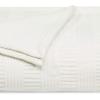 imageNautica  Twin Blanket Woven Textured Cotton Bedding Ideal for Bed or Couch Dorm Essentials OekoTex Certified Rope Stripe WhiteWhite