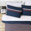 imageNautica  Twin Comforter Set Cotton Reversible Bedding with Matching Sham Medium Weight for Year Round Use OekoTex Certified Dorm Essentials Mineola NavyMineola Navy