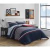 imageNautica  Twin Comforter Set Cotton Reversible Bedding with Matching Sham Medium Weight for Year Round Use OekoTex Certified Dorm Essentials Mineola NavyMineola Navy