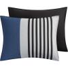imageNautica  Twin Comforter Set Reversible Cotton Bedding with Matching Sham Medium Weight for Year Round Use Dorm Essentials OekoTex Certified Rendon CharcoalTwin