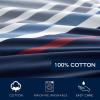 imageNautica  Twin Comforter Set Reversible Cotton Bedding with Matching Sham Medium Weight for Year Round Use OekoTex Certified Dorm Essentials Bradford NavyKhakiKing