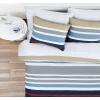 imageNautica  Twin Comforter Set Reversible Cotton Bedding with Matching Sham Medium Weight for Year Round Use OekoTex Certified Dorm Essentials Bradford NavyKhakiKing