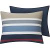 imageNautica  Twin Comforter Set Reversible Cotton Bedding with Matching Sham Medium Weight for Year Round Use OekoTex Certified Dorm Essentials Bradford NavyKhakiQueen