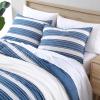 imageNautica  Twin Comforter Set Reversible Cotton Bedding with Matching Sham MediumWeight for Year Round Use Dorm Essentials OekoTex Certified Trimmer BlueVintage Crew Stripe