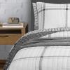 imageNautica  Twin Quilt Set All Season Cotton Bedding with Matching Sham Dorm Room Essentials Fleetville GreyWhite TwinTwin