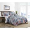 imageNautica  Twin Quilt Set All Season Cotton Home Bedding Dorm Room Essentials Raeford Blue TwinRaeford BlueRedGreen