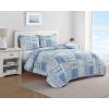 imageNautica  Twin Quilt Set All Season Cotton Home Bedding Dorm Room Essentials Raeford Blue TwinRaeford Grey