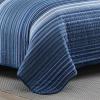 imageNautica  Twin Quilt Set Cotton Reversible Bedding with Matching Sham Dorm Room Essentials Coveside Blue TwinDark BlueMedium Blue
