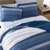 imageNautica  Twin Quilt Set Cotton Reversible Bedding with Matching Sham Dorm Room Essentials Coveside Blue TwinDark BlueMedium Blue