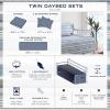 imageNautica  Twin Quilt Set Cotton Reversible Bedding with Matching Sham Dorm Room Essentials Coveside Blue TwinDark BlueMedium Blue
