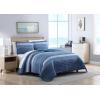 imageNautica  Twin Quilt Set Cotton Reversible Bedding with Matching Sham Dorm Room Essentials Coveside Blue TwinDark BlueMedium Blue