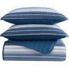 imageNautica  Twin Quilt Set Cotton Reversible Bedding with Matching Sham Dorm Room Essentials Coveside Blue TwinDark BlueMedium Blue