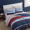 imageNautica  Twin Quilt Set Reversible Cotton Bedding with Matching Sham Bold ampamp Colorful Bedding Set for All Seasons Bradford Navy Blue Twin