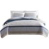 imageNautica  Twin Quilt Set Soft ampamp Breathable Cotton Bedding with Medium Weight Feel Reversible 2 Piece Bed Set with Matching Pillowcase Galewood BlueFullQueen