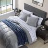 imageNautica  Twin XL Comforter Set Micromink Reversible Bedding with Matching Sham Soft ampamp Cozy Home Decor Bristol Grey Twin XLGrey