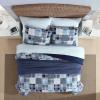 imageNautica  TwinTwin XL Comforter Set Cotton Bedding with Matching Sham Patchwork Print Bed Set Medium Weight for Year Round Use Dorm Essentials Mason BlueMason Blue