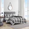 imageNautica  TwinTwin XL Comforter Set Reversible Bedding with Matching Sham Microsuede with Sherpa Reverse Dorm Essentials OekTex Certified Crossview Plaid CharcoalDark Grey