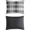 imageNautica  TwinTwin XL Comforter Set Reversible Bedding with Matching Sham Microsuede with Sherpa Reverse Dorm Essentials OekTex Certified Crossview Plaid CharcoalDark Grey