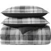 imageNautica  TwinTwin XL Comforter Set Reversible Bedding with Matching Sham Microsuede with Sherpa Reverse Dorm Essentials OekTex Certified Crossview Plaid CharcoalDark Grey