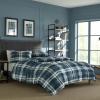 imageNautica  TwinTwin XL Comforter Set Reversible Bedding with Matching Sham Microsuede with Sherpa Reverse Dorm Essentials OekTex Certified Crossview Plaid CharcoalNavy